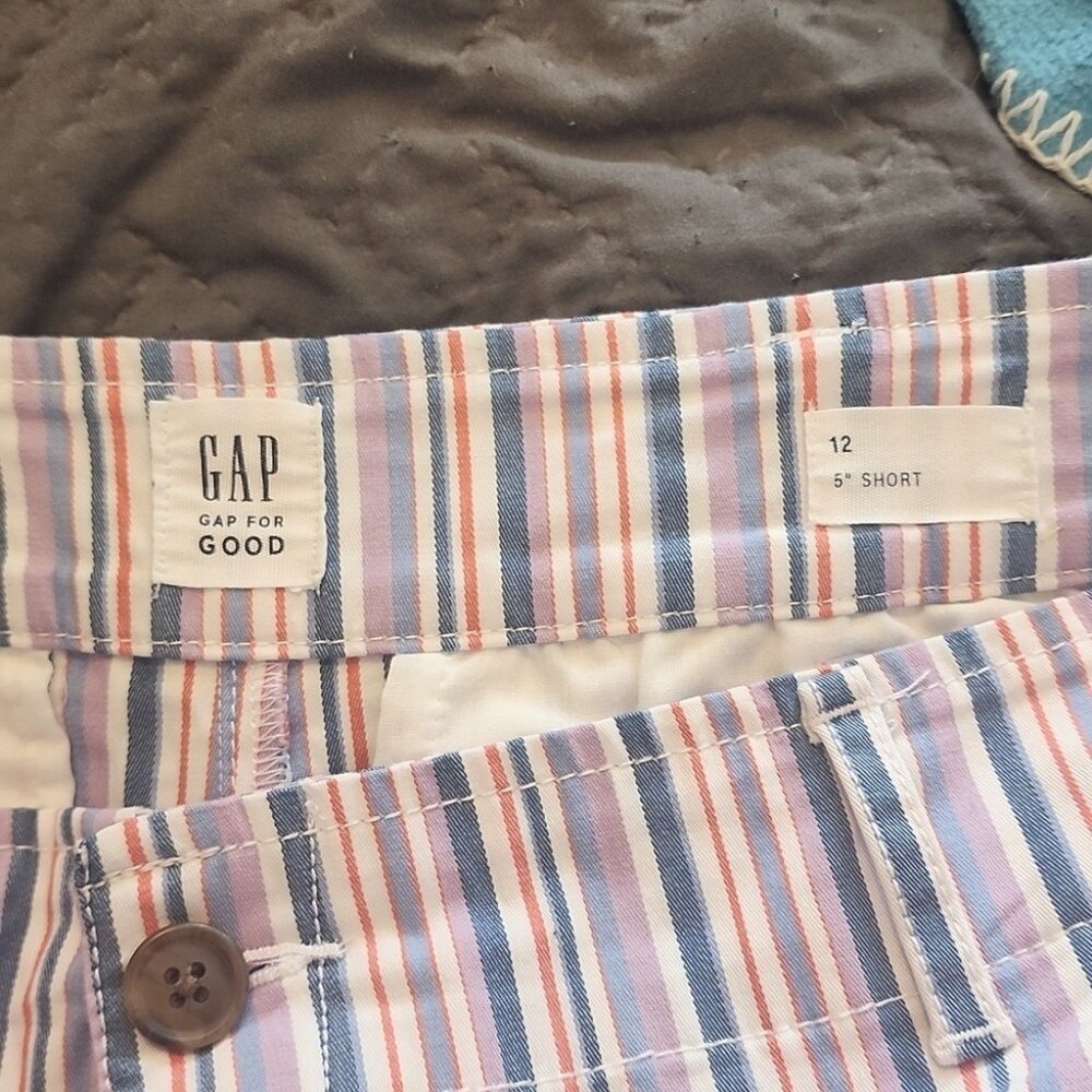 Gap Striped Shorts Size 12 - Picture 3 of 4
